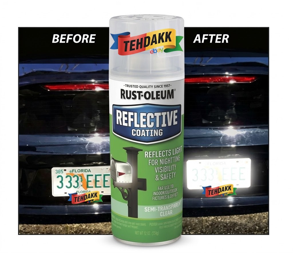 Rust-Oleum - Reflective Spray Paint 10oz - SemiTransparent - Plate Masker - NEW