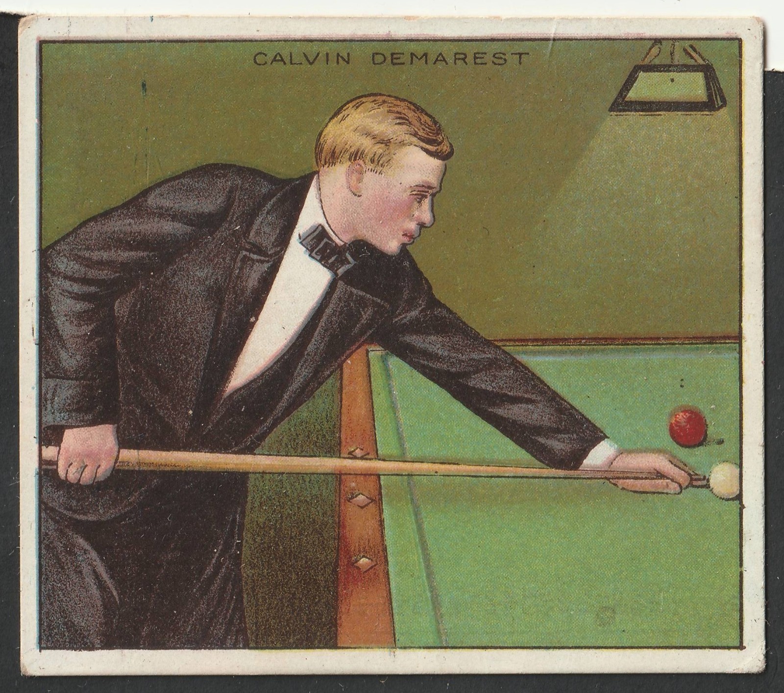 1910 Calvin Demarest Mecca Cigarettes T218 Billiards Champion Card 1910 Calvin Demarest Mecca Cigarettes T218 Billiards Champion Card