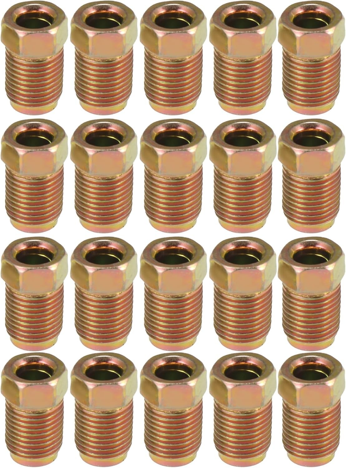X AUTOHAUX 20pcs M10x1.0 Threads Brake Line Nut Fittings for 3/16\ X AUTOHAUX 20pcs M10x1.0 Threads Brake Line Nut Fittings for 3/16\