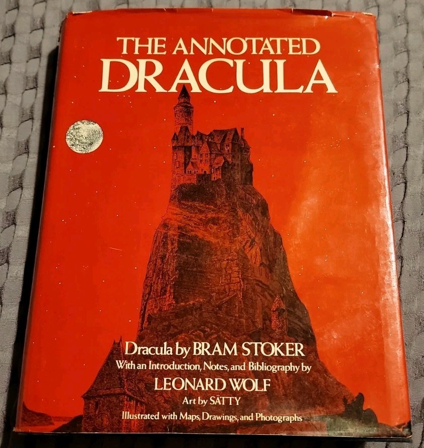 The Annotated DRACULA Bram Stoker 1975 First Edition Leonard Wolf Hardcover HCDJ