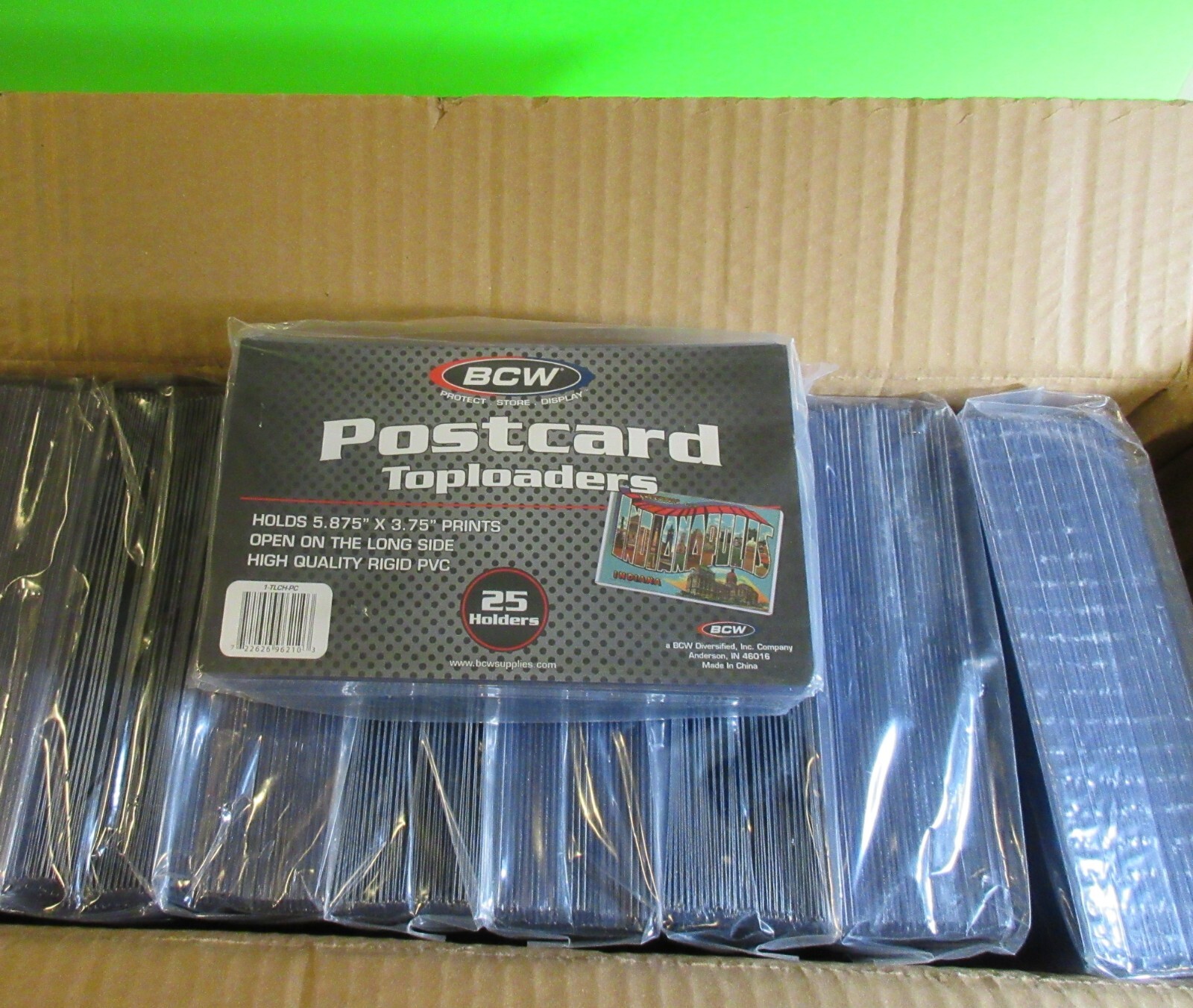500 POSTCARD TOPLOADERS / HOLDERS, RIGID PVC, ARCHIVAL SAFE, FULL CASE 1-TLCH-PC