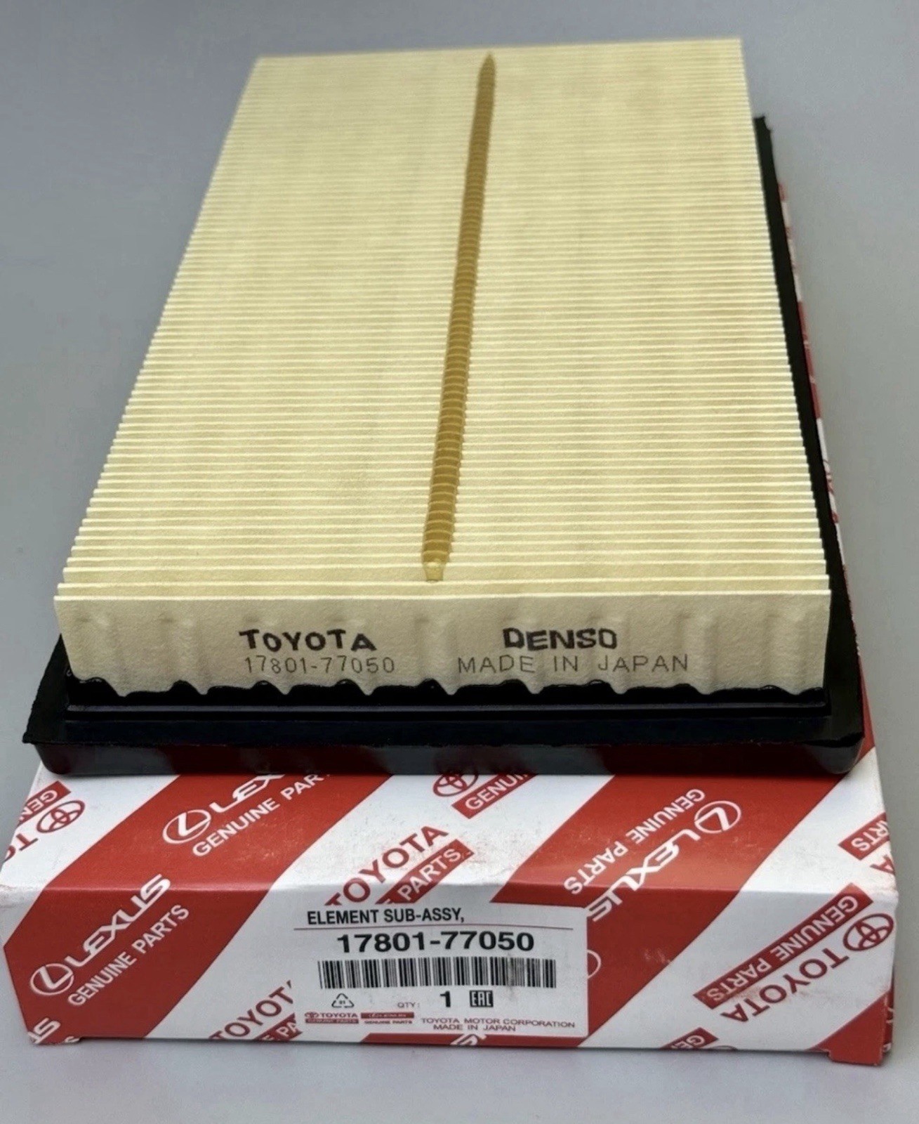 Genuine OEM Toyota Engine Air Filter 17801-77050 Camry RAV4 Corolla Sienna Venza