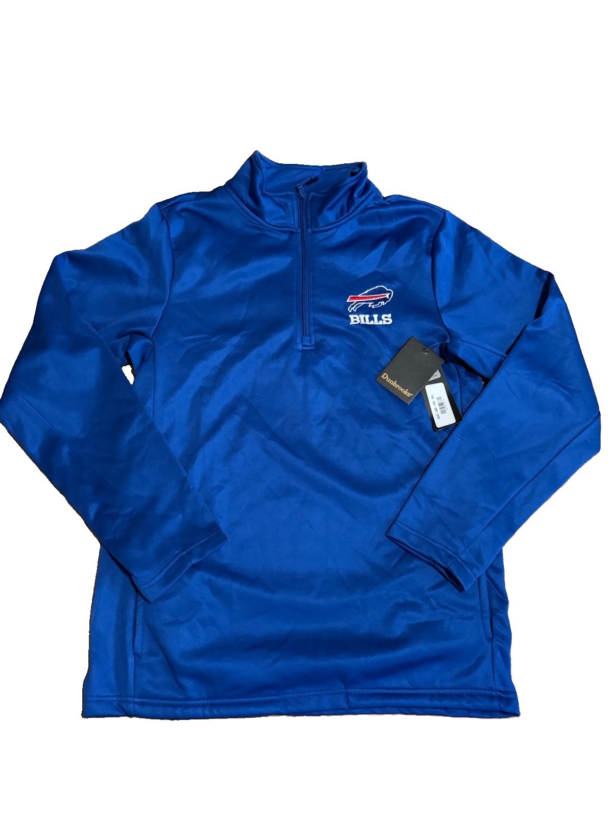 NWT Buffalo Bills Dunbrooke NFL  Medium 1/4-Zip-Fleece-Lined-Pull Over Top
