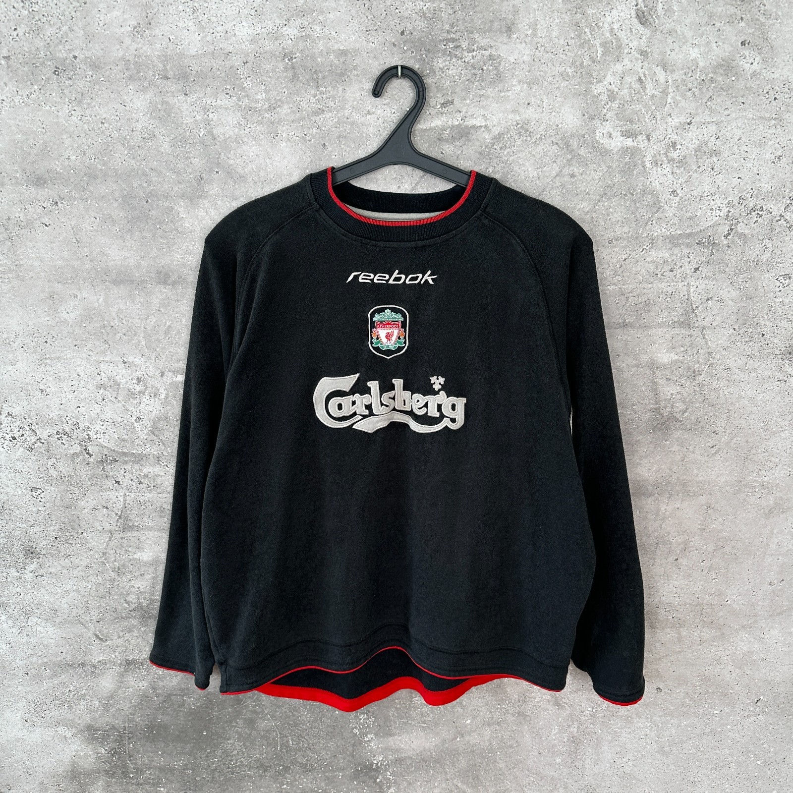LIVERPOOL 2002/2004 TRAINING FOOTBALL SWEATSHIRT REEBOK TRACK JERSEY SIZE L