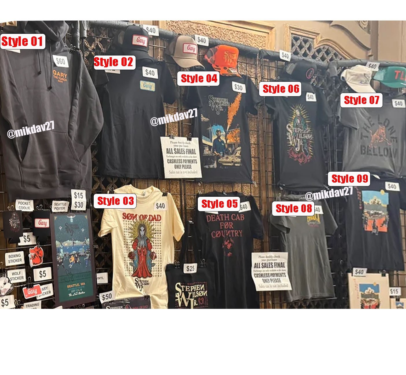 Stephen Wilson Jr. Seattle Gary The Torch Tour Merch 2026 T-Shirt or HD Reprint