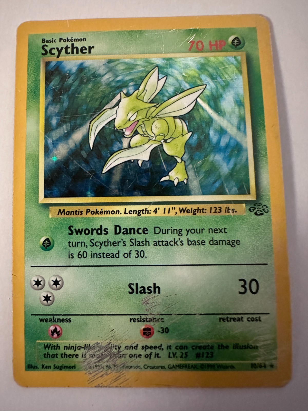 Scyther 26/64 Jungle Unlimited Non-Holo Rare WOTC 1999 Pokemon Card HP