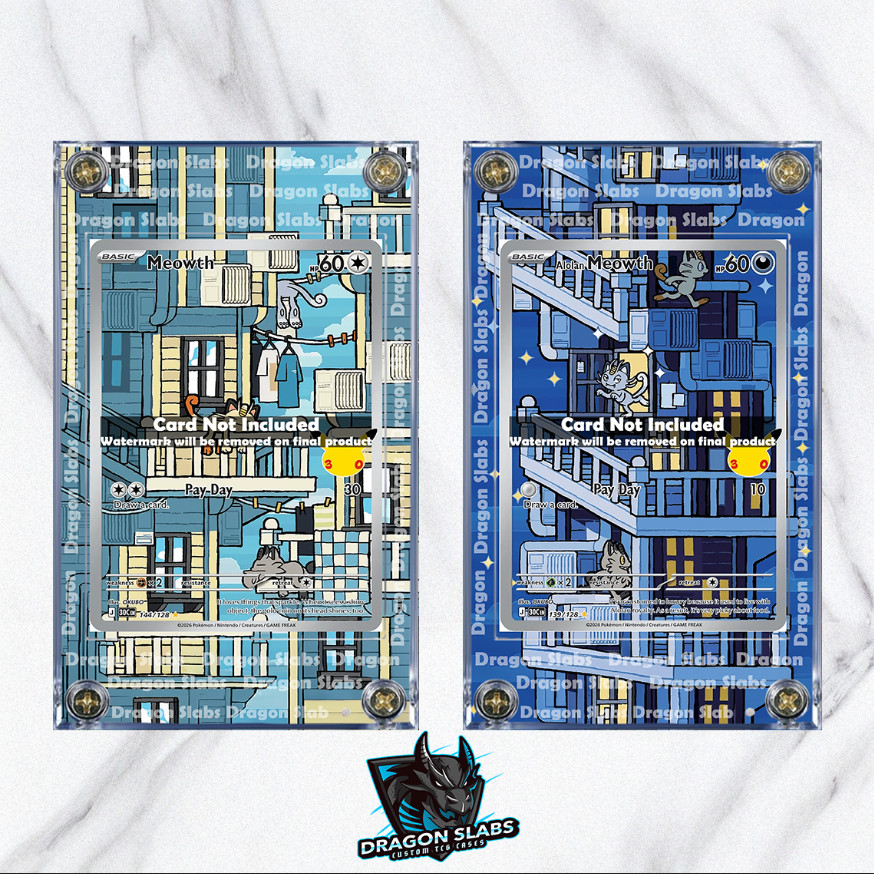 x2 Pokemon Meowth & Alolan Meowth 139 144 Me: 30th Celebration Extended Art Case