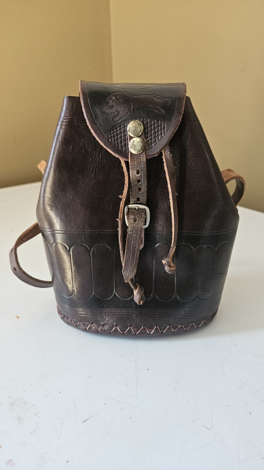 Vintage Handmade Leather Purse From Kenya South Africa Vintage Handmade Leather Purse From Kenya South Africa