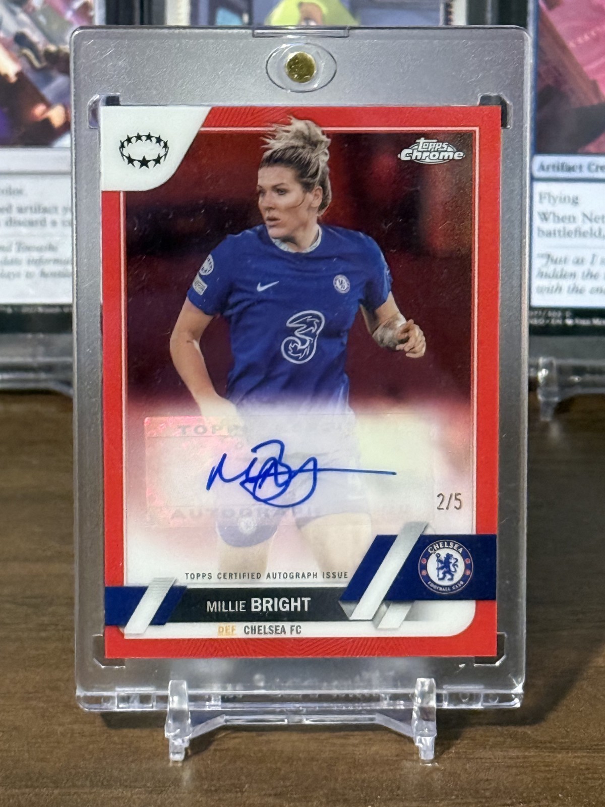 2022-23 Topps Chrome UEFA Women\'s Champions League - Millie Bright Red /5 Auto 2022-23 Topps Chrome UEFA Women\'s Champions League - Millie Bright Red /5 Auto
