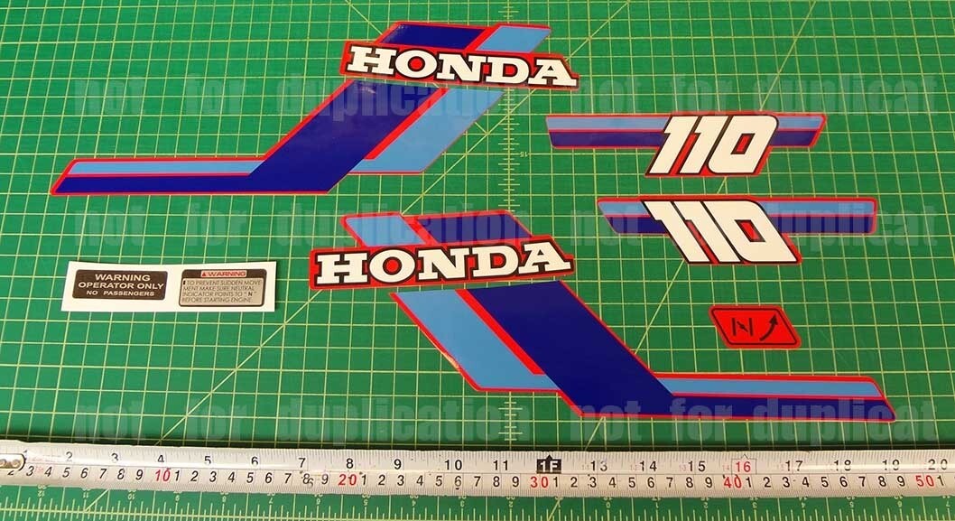 1984 84' trike ATC 110 Tank 7pc adhesivi pegatina decal stickers graficos trike