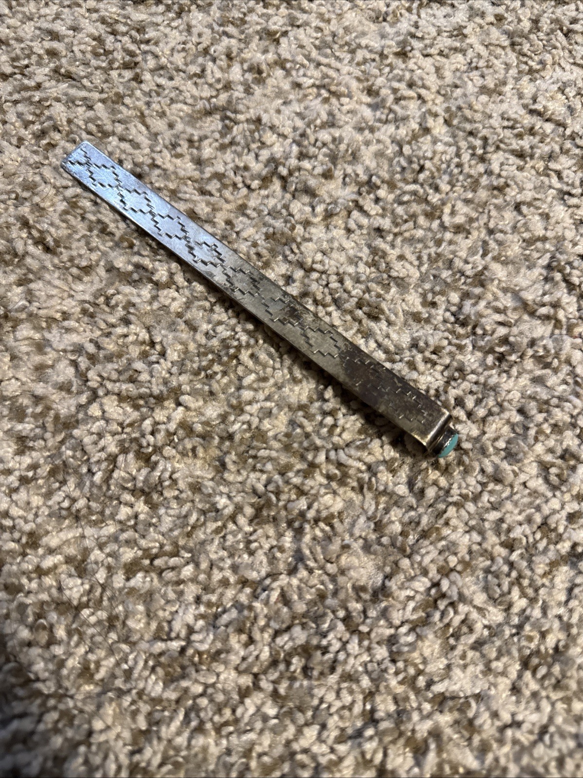 Navajo Indian Sterling Silver Turquoise Bookmark By Bruce Wood Navajo Indian Sterling Silver Turquoise Bookmark By Bruce Wood