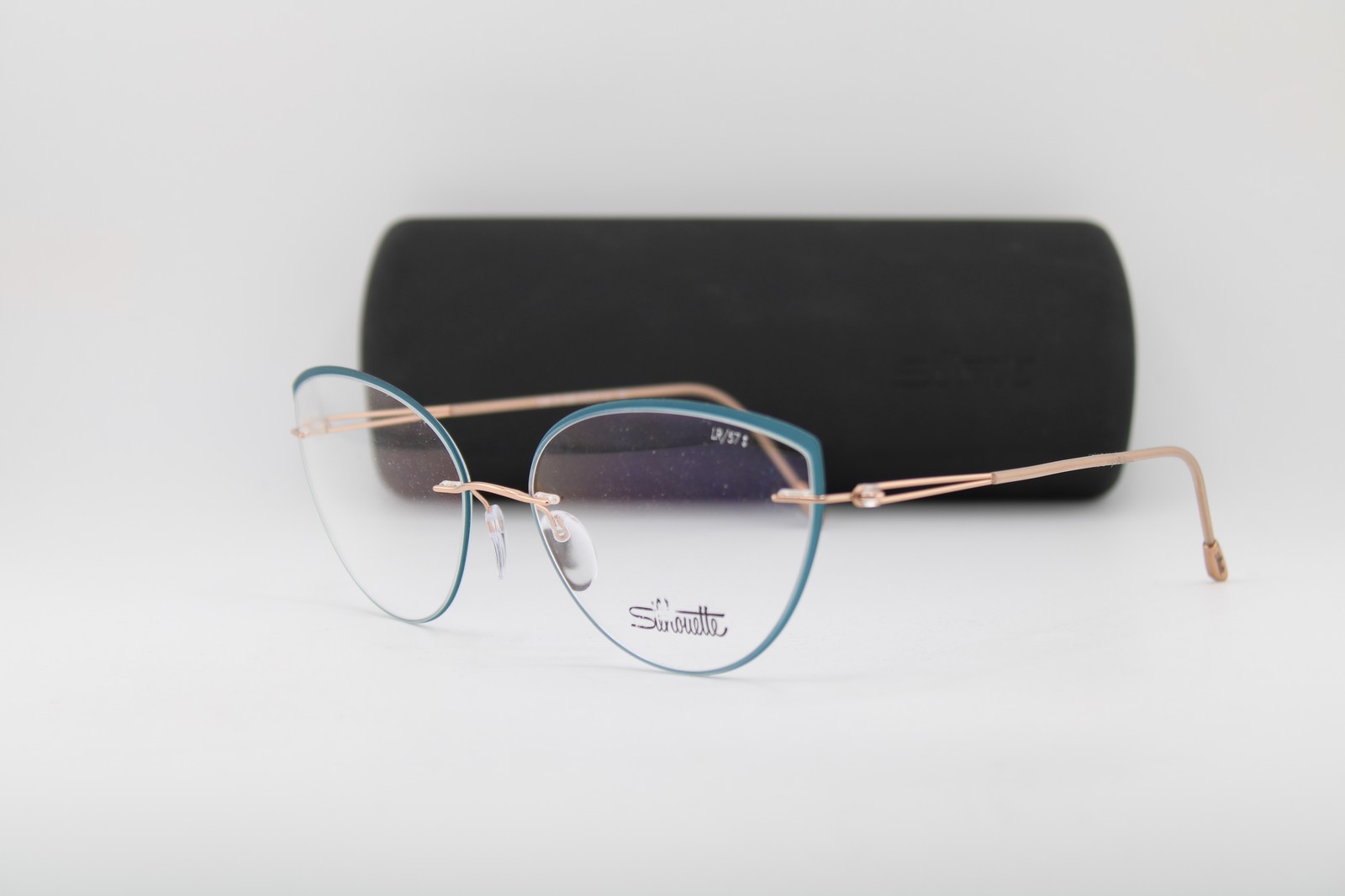 NEW SILHOUETTE 5566 LR 3530 GOLD BLUE GUNMETAL AUTHENTIC EYEGLASSES 57-17