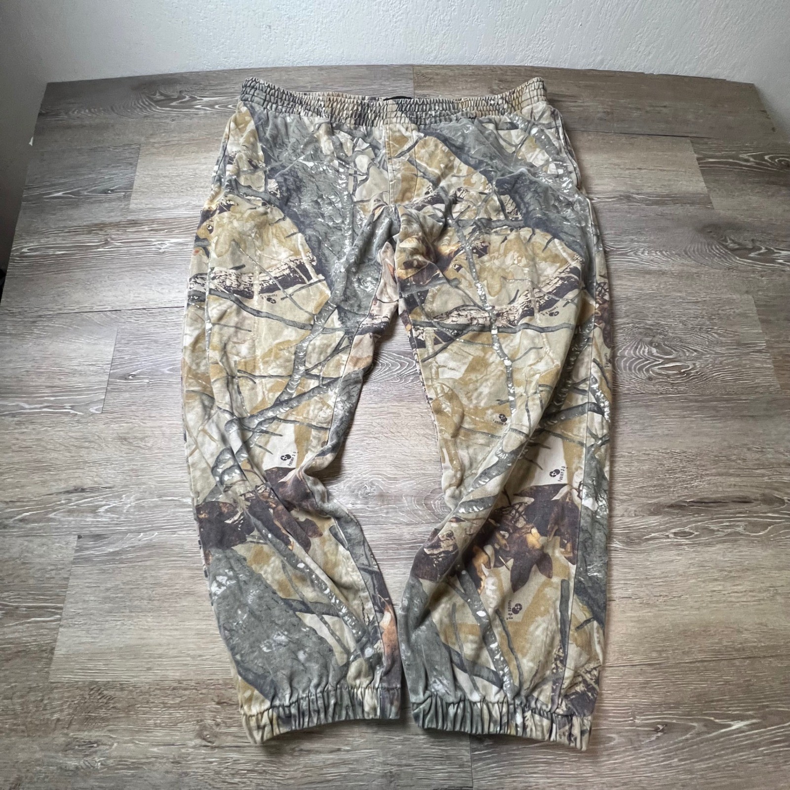 Outfitters Ridge Camo Sweatpants Mens XL Brown Real Tree Joggers Fleece Hunting