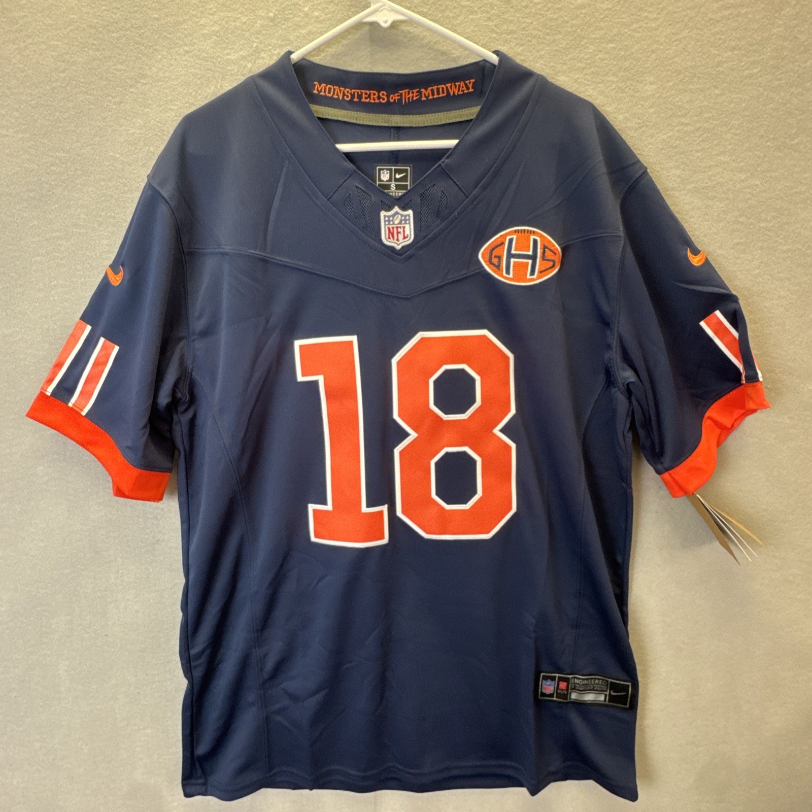 2026 Chicago Bears Rivalry Jersey Caleb Williams #18 Vapor F.U.S.E. Pick Size