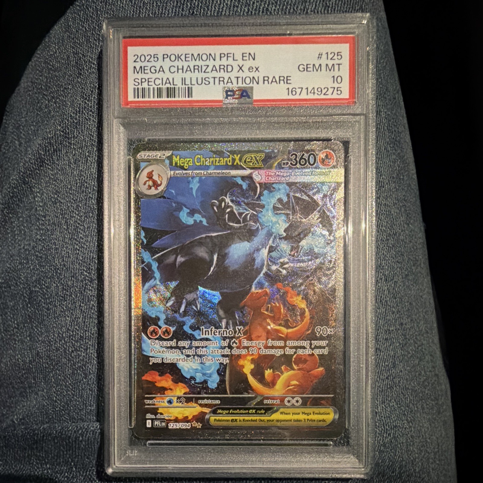 Mega Charizard X ex 125/094 Me02: Phantasmal Flames English Holo SIR