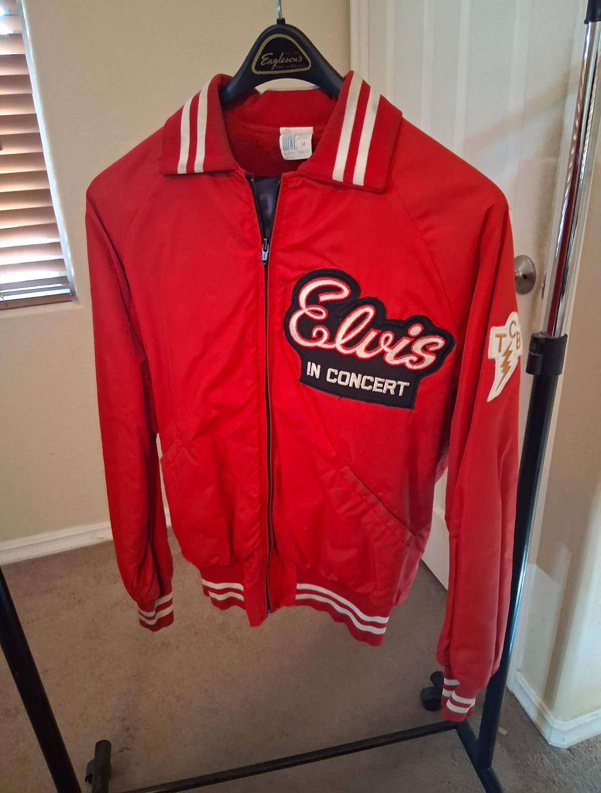 Vintage Elvis in Concert Jacket Howe Athletic Apparel USA Size M