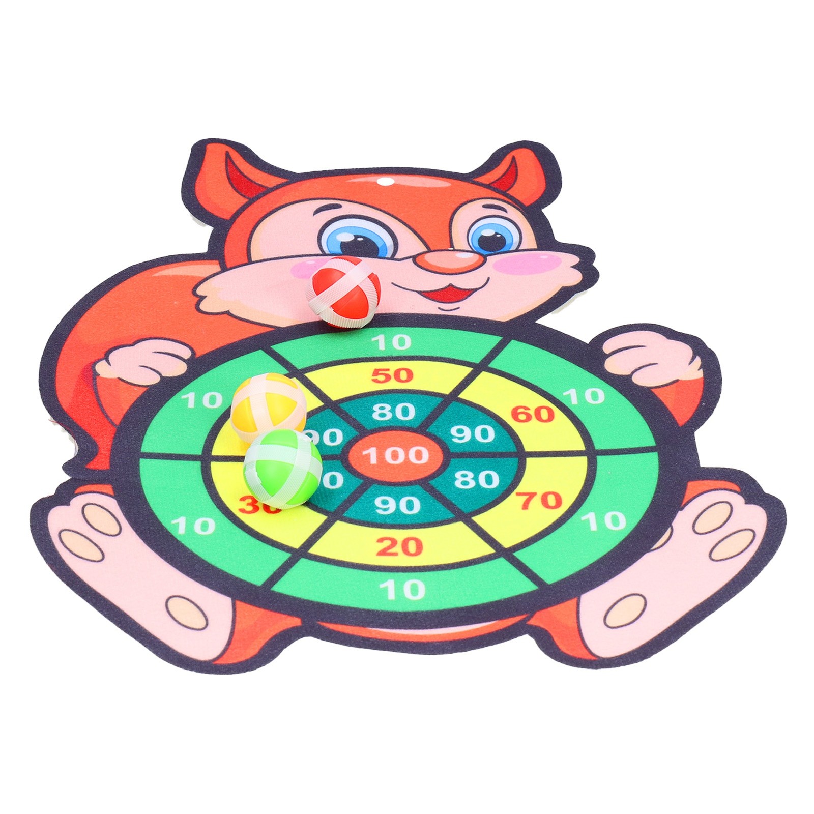 Children Indoor Dartboard Set Squirrels Shape Hook And Loop Dartboard And S NURA