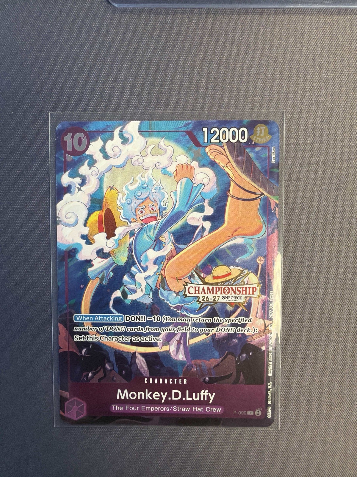 Monkey D Luffy P-099 Gear 5	26-27 Championship CS Stamp Promo One Piece English