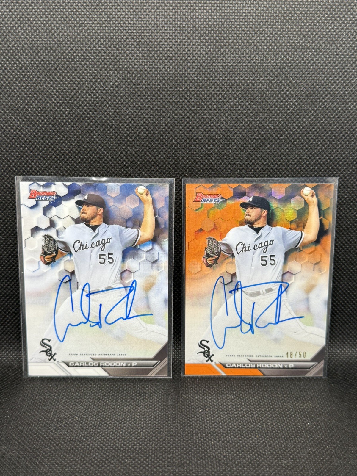 Carlos Rodon Auto Bowman’s Best of 2016 Autographs Orange Refractor /50 & Base Carlos Rodon Auto Bowman’s Best of 2016 Autographs Orange Refractor /50 & Base