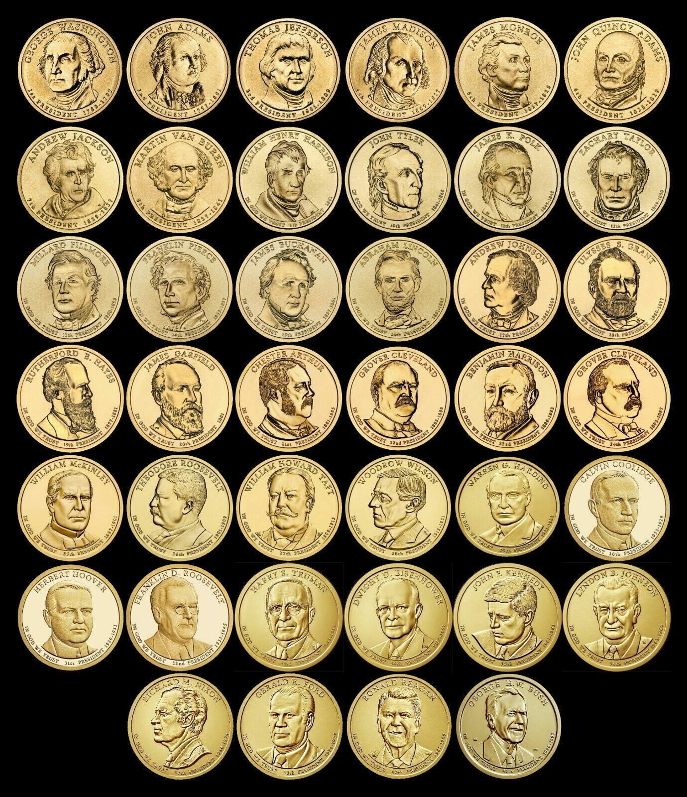 COMPLETE Presidential Dollar Full Set IMPERFECT UNCIRCULATED 40 Coins MINT COMPLETE Presidential Dollar Full Set IMPERFECT UNCIRCULATED 40 Coins MINT