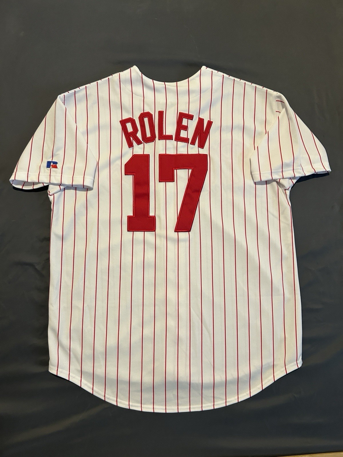 Vintage Philadelphia Phillies Jersey Mens Large White MLB Scott Rolen #17 90s