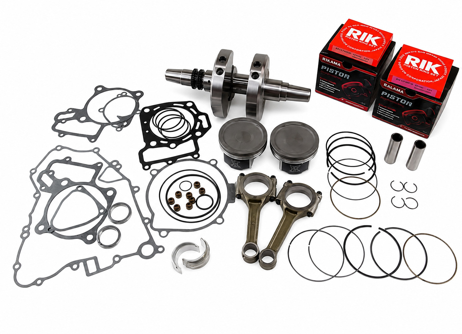 Engine Rebuild For Kawasaki Brute Force 750 05-11 Crankshaft Rod Piston Gasket