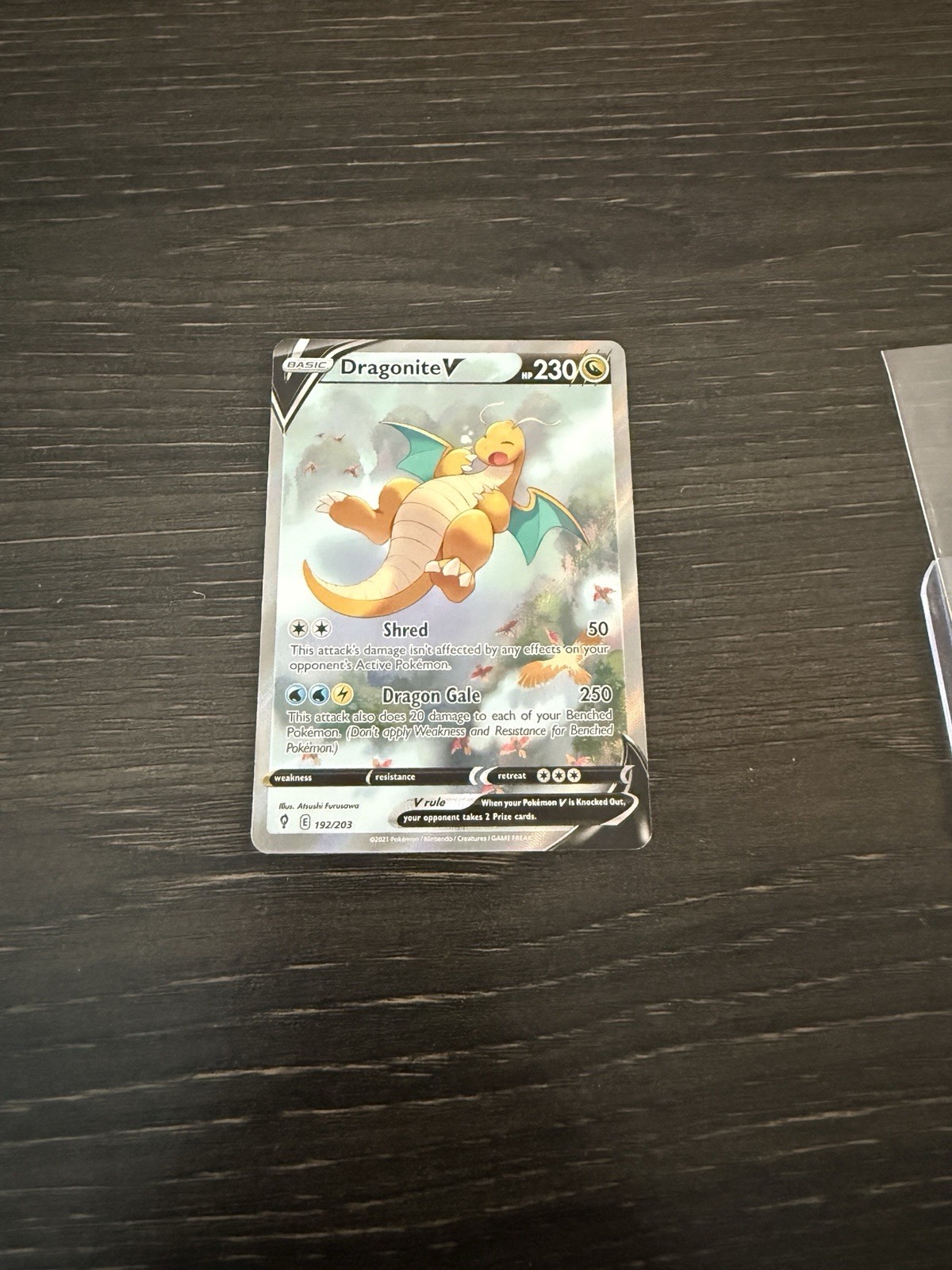 Pokémon TCG Dragonite V Alt Art Holo Ultra Rare Evolving Skies 192/203 NM CLEAN