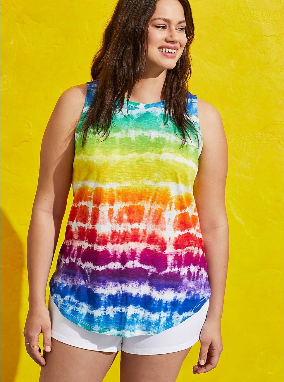 Torrid Rainbow Tie Dye Tank Shirt NWT New 2X
