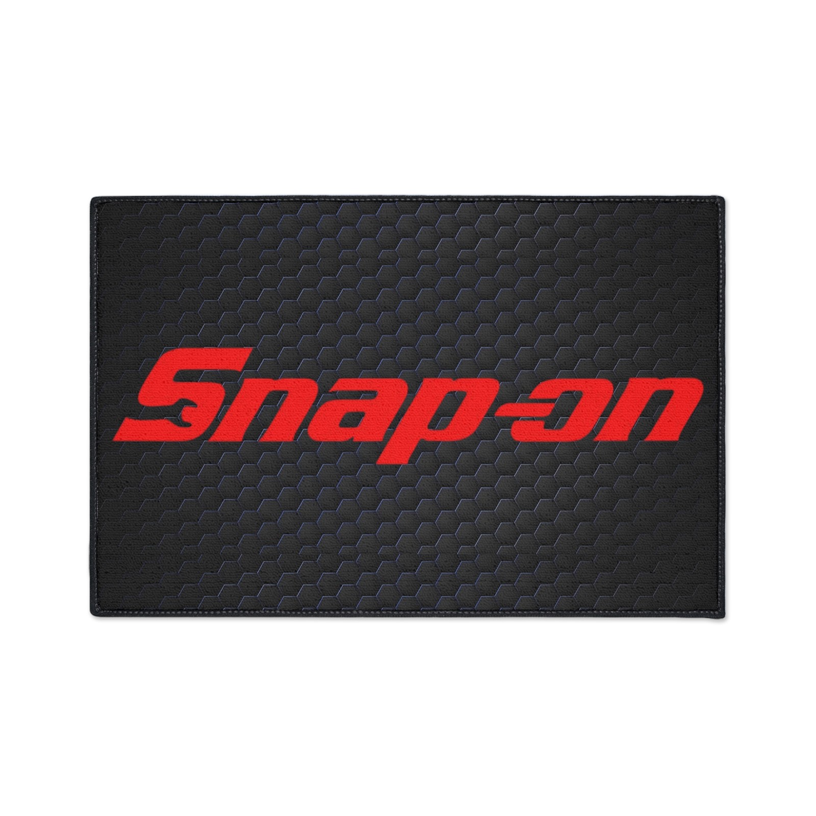 Red Snap-on Hexagon Design Floor Mat Garage Workshop Mat, Tool Guy Gift 