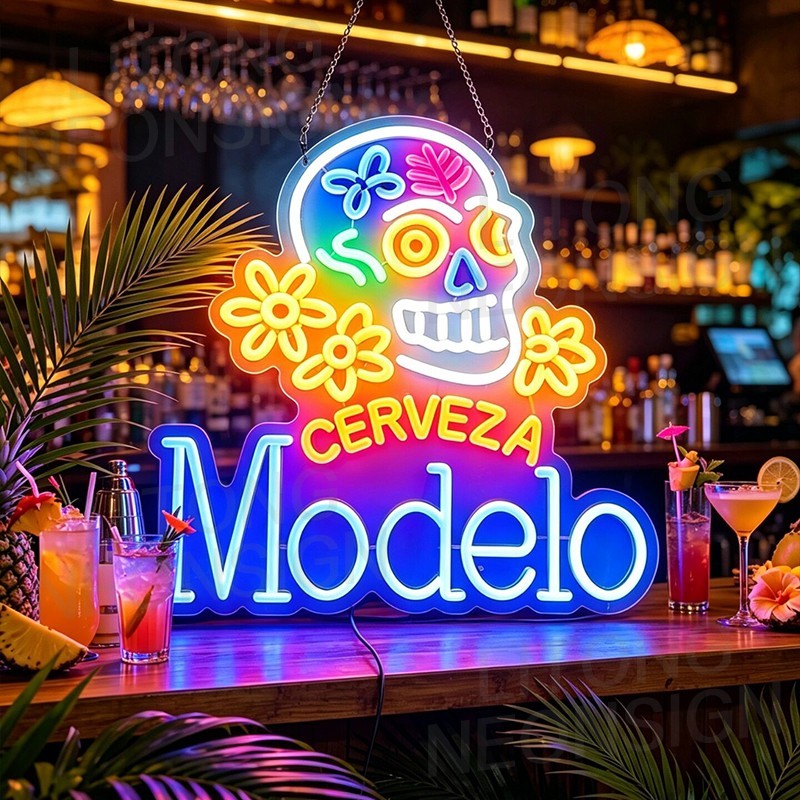 US STOCK Cerveza Modelo Beer Dimmable LED Neon Sign 15.5