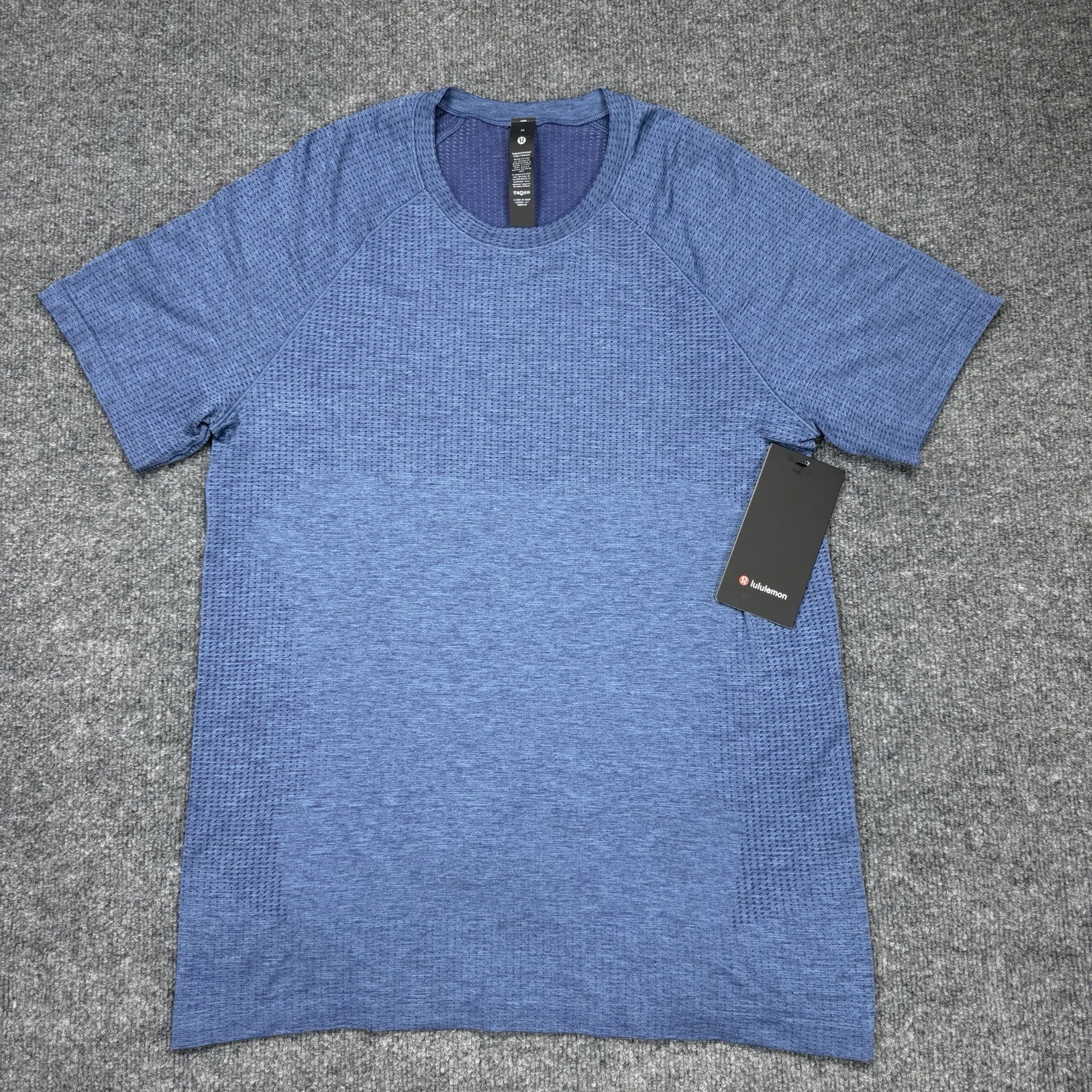 Lululemon Shirt Mens Medium Night Sea Blue Metal Vent Tech Short Sleeve NWT