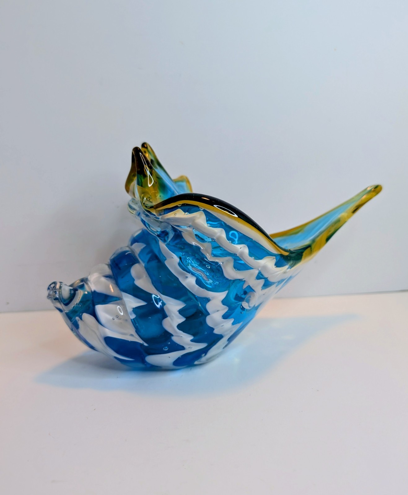 Rare Vintage Murano Conch Sea Shell Art Glass Sculpture Beautiful Home Decor