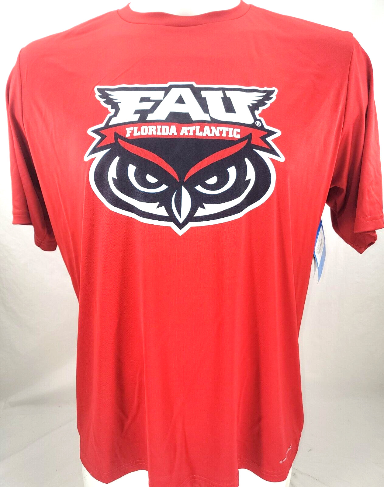 NEW Florida Atlantic FAU Owls Columbia Red Terminal SS Crew Tee Shirt Men\'s L