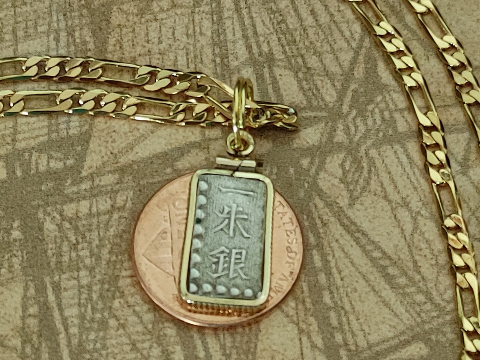 Rare Japanese Silver SAMURAI Shu Ryo Pendant w 24\