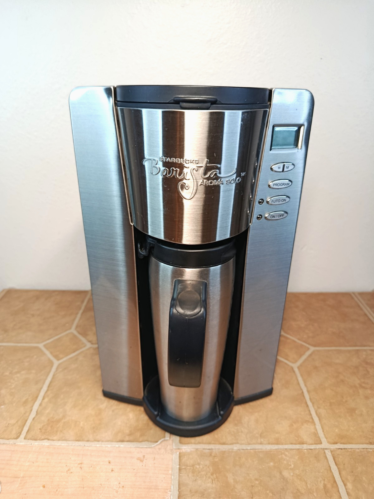 Starbucks Barista Aroma Solo Coffee Maker Stainless Steel with Tumbler Starbucks Barista Aroma Solo Coffee Maker Stainless Steel with Tumbler