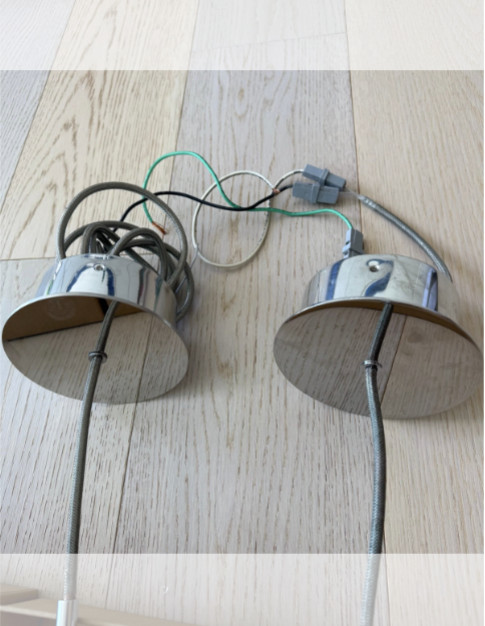 Baccarat Harcourt HIC Pendant Lights by Philippe Starck – Pair – Silver Mordoré