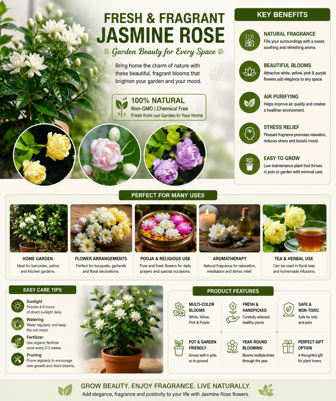 Mix Climbing Double Jasmine Seeds for Planting, 290+pcs Perennial Fragrant Climb Mix Climbing Double Jasmine Seeds for Planting, 290+pcs Perennial Fragrant Climb