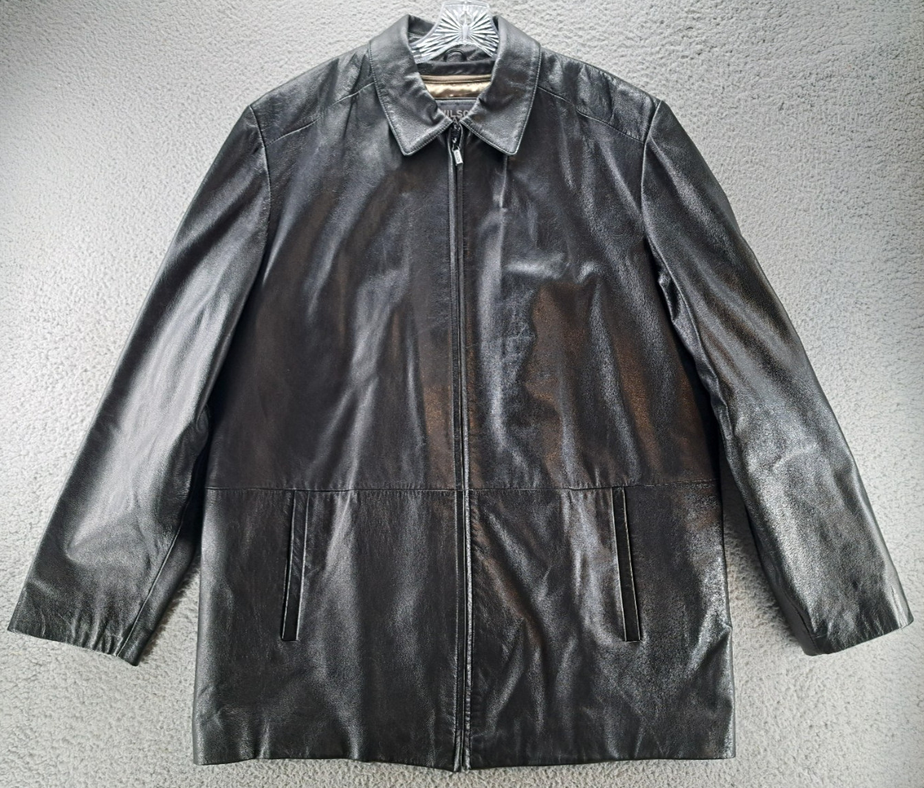 VINTAGE Wilsons Pelle Studio Leather Jacket Womens Large Black Thinsulate Lined
