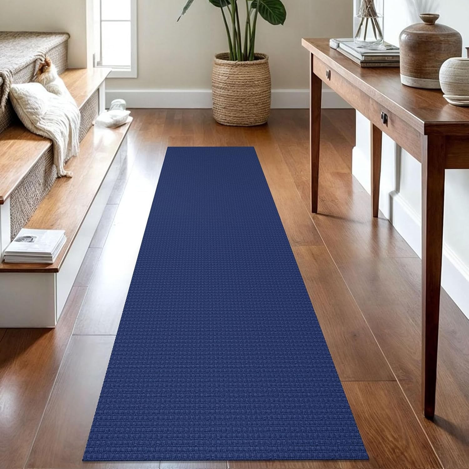 Small 2x3 Washable Non Slip Area Rug Rubber Backed Woven Mat for Entryway