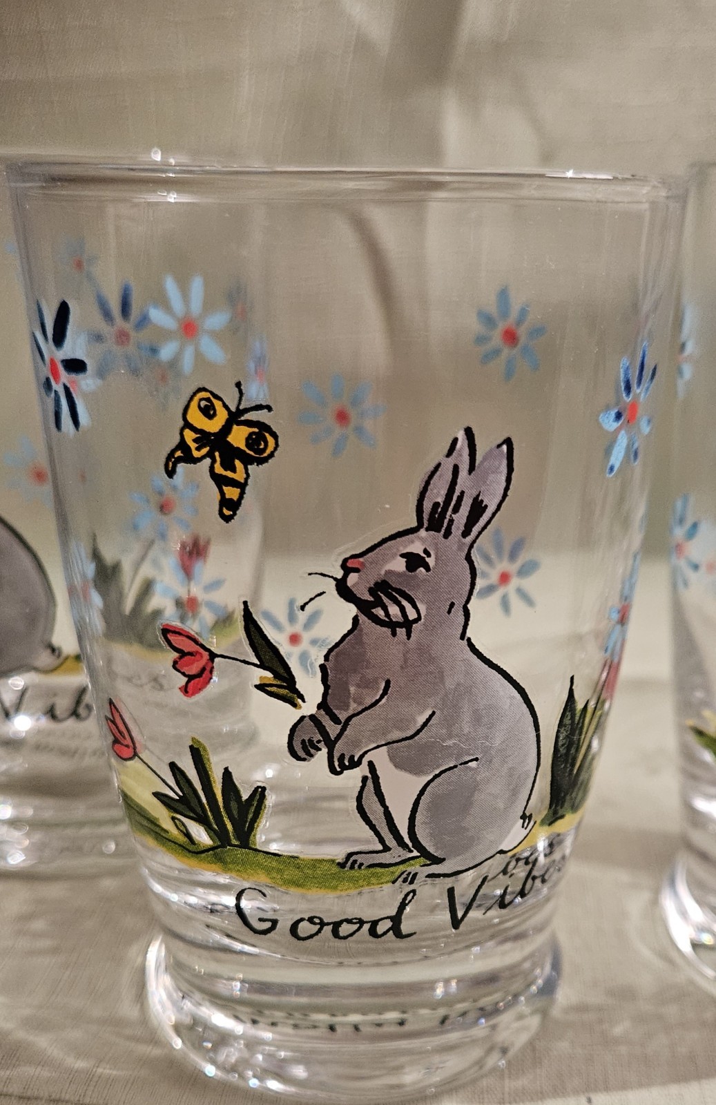 MOLLY HATCH MENAGERIE for Anthropologie GOOD VIBES BUNNY 8 oz. Glass-Mint Cond. MOLLY HATCH MENAGERIE for Anthropologie GOOD VIBES BUNNY 8 oz. Glass-Mint Cond.