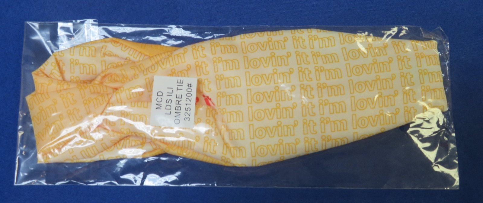 NEW-McDonalds Manager/Employee Womens I'm Lovin' It Yellow/Red Neck Tie Scarf