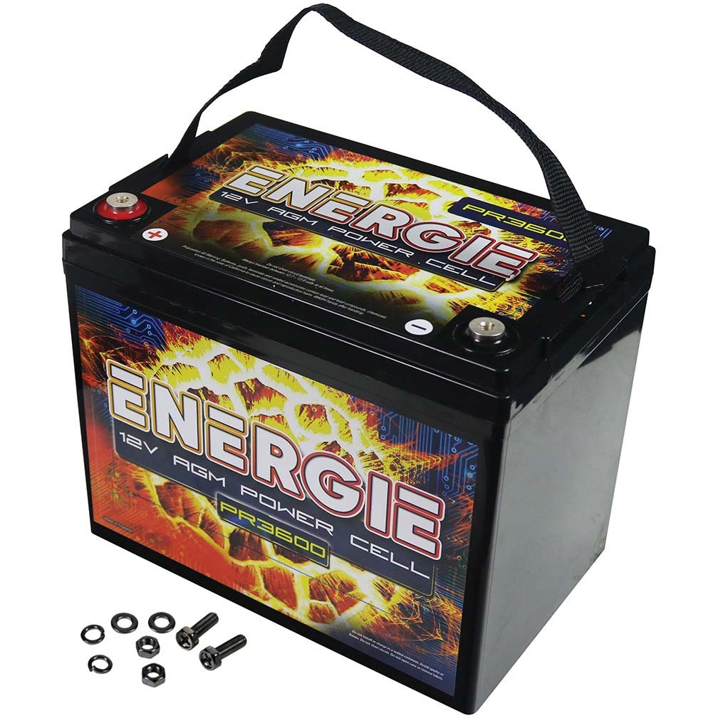 Energie PR3600 12V 75Ah AGM Power Cell Battery 3600W Car Audio