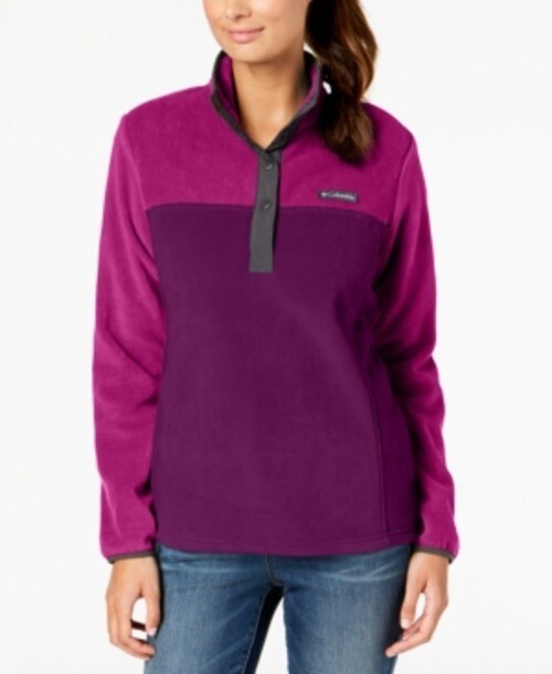 Columbia Three Lakes™ Colorblocked Fleece Pullover Raspberry Purple Size XS Columbia Three Lakes™ Colorblocked Fleece Pullover Raspberry Purple Size XS