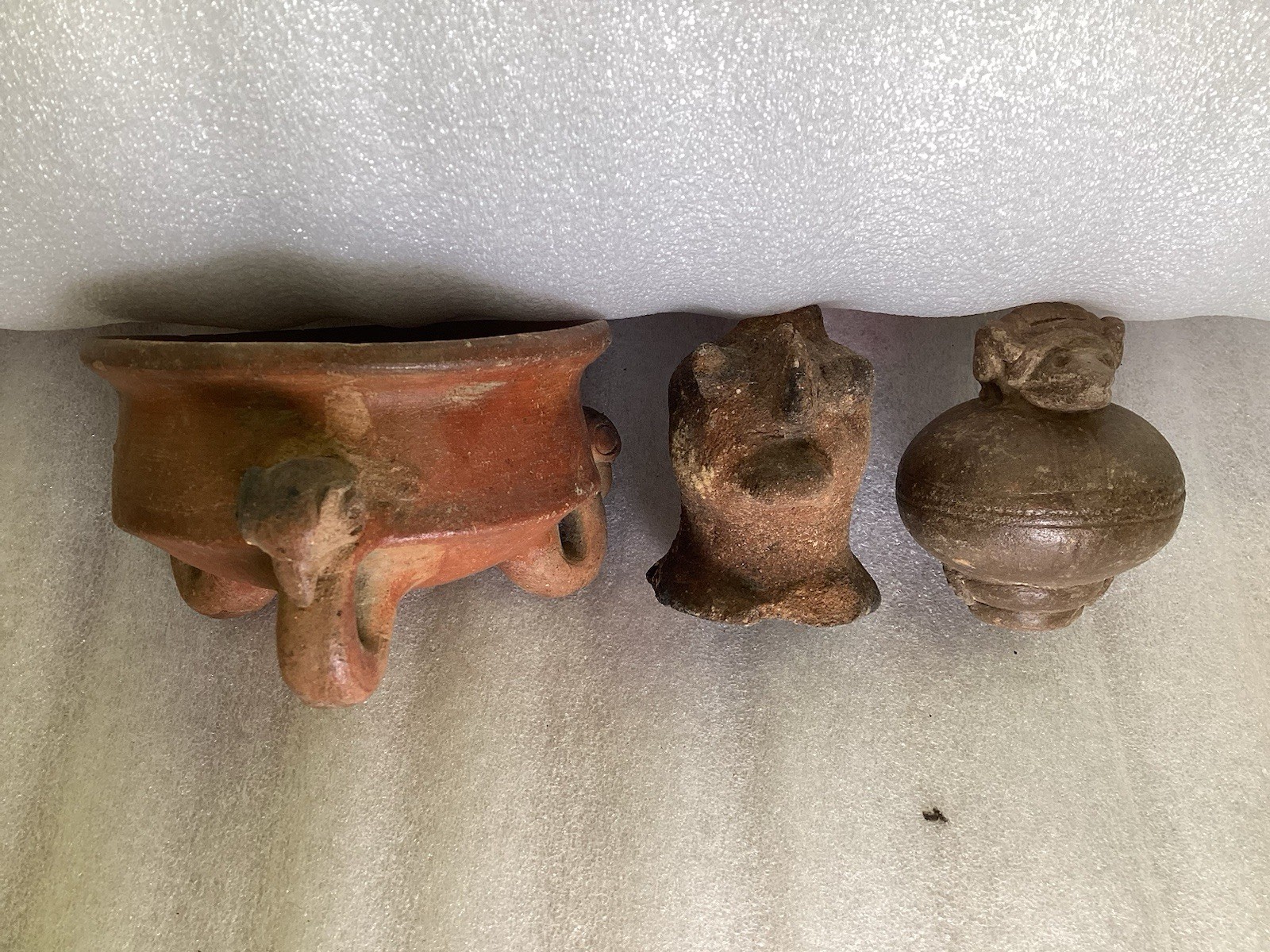 Ancient Pre-Columbian Lot of 3 Miniature Pot Pottery Pot #6 Ancient Pre-Columbian Lot of 3 Miniature Pot Pottery Pot #6
