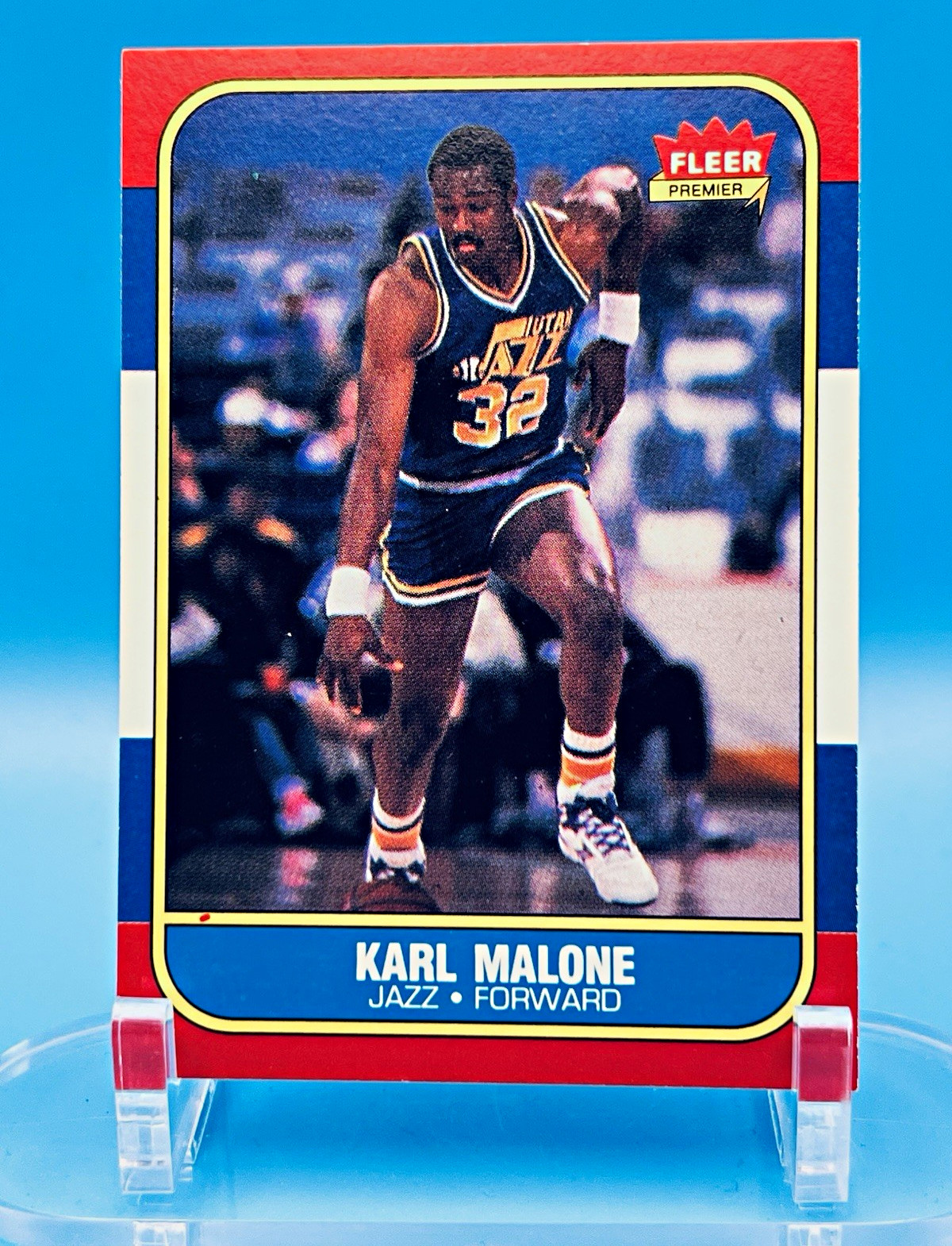 Fleer 1986 Karl Malone, Utah Jazz #68 Rookie Card