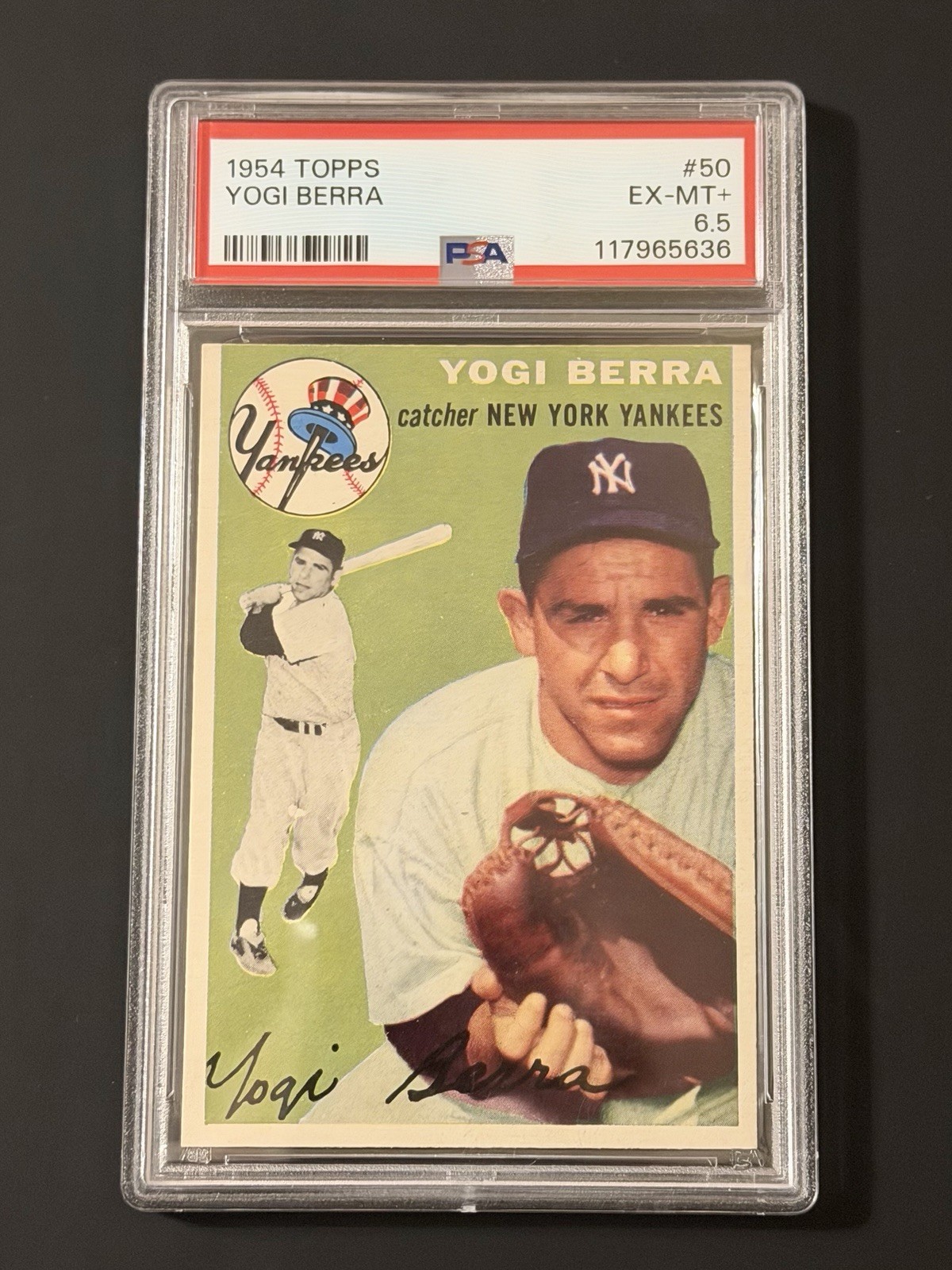 1954 Topps Yogi Berra 50 White Back New York Yankees MVP & HOF NEW CERT 6.5 RARE