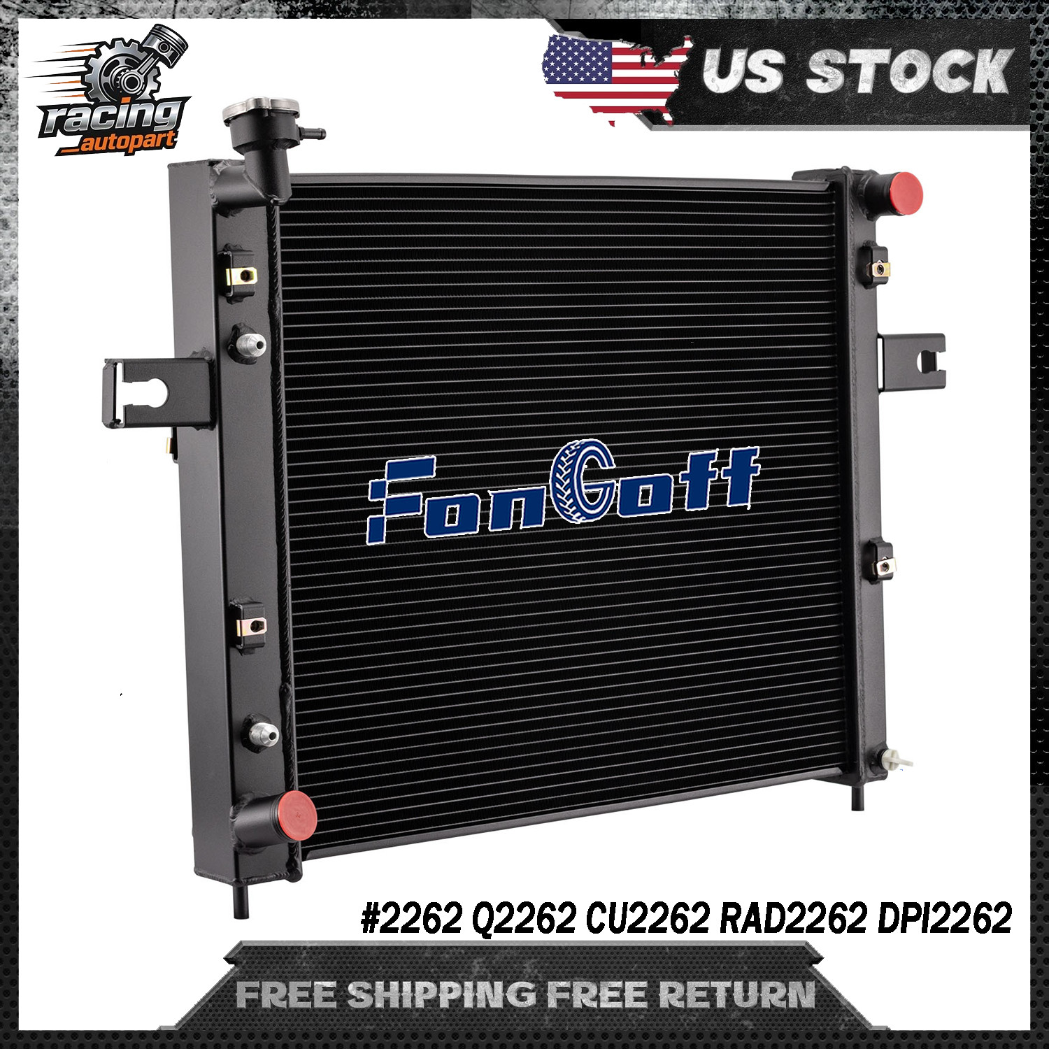 3 Row Aluminum Radiator For 1999-02 2001 2003 2004 Jeep Grand Cherokee 4.0L L6