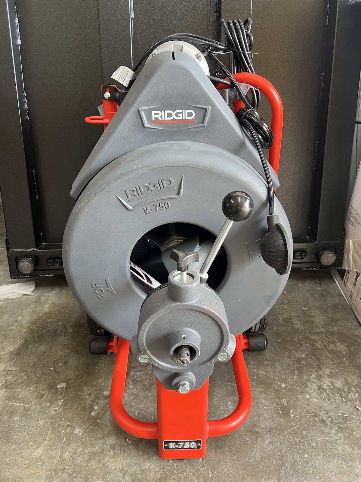 RIDGID K-750 Drain Cleaning Snake Auger Drum Machine With 3/4 Inch Pigtail