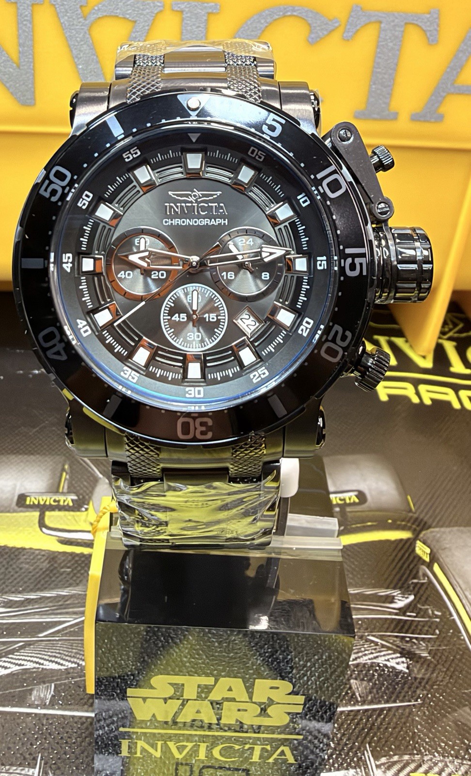 Invicta Coalition Forces 32727 Men\'s 52mm Black Chronograph Quartz Watch New