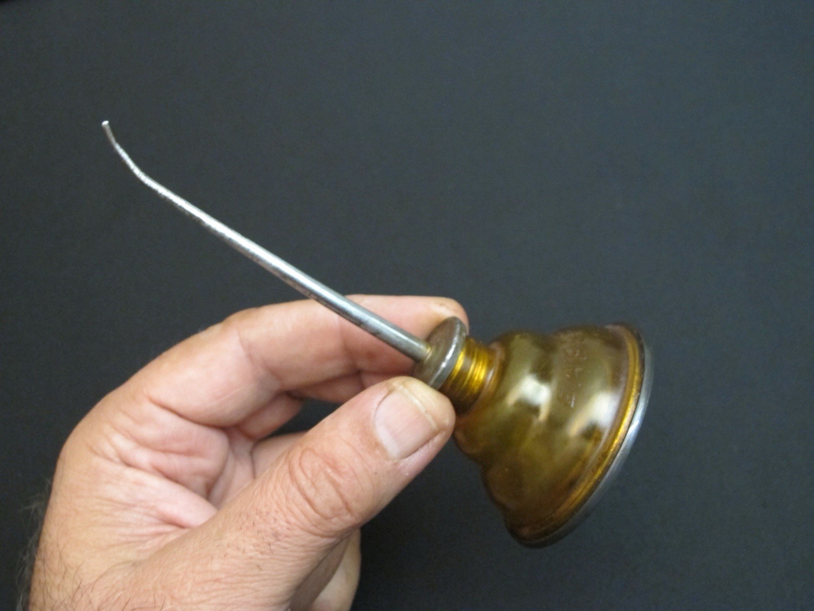 Unusual Small Vtg “EAGLE” Transparent Thump Pump Oil Can/Oiler Antique/Rare Tool